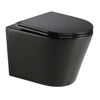 MIXXUS PREMIUM BEVEL-0301-T3 Унитаз подвесной, черный (MP6595)