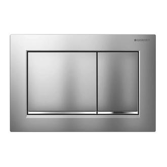 Смывная клавиша Geberit Omega 30 (пластик лакированный матовый хром/хром глянец), с легкоочищаемой поверхностью (115.080.JQ.1) фото 1 Aquada.com.ua