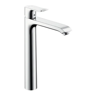 Смеситель для раковины, однорычажный Hansgrohe Metris (цвет - хром), сдонным клапаном (31184000) фото 1 Aquada.com.ua