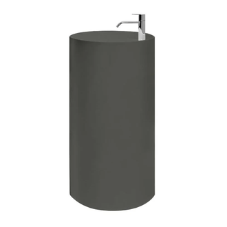 Nic-Design Умивальник окремо стоячий Nic Design Ovvio 45х85 см з отвором під змішувач, злив у підлогу, Argilla матовий (001452052)