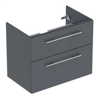 Тумба под раковину Geberit Selnova Square, slim rim 80 см, лава матовая 501.209.00.1
