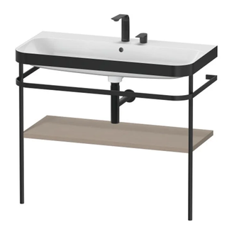 Раковина c-bonded с напольной металлической консолью Duravit Happy D.2 Plus 97,5 х 49 см (HP4738E7575) фото 1 Aquada.com.ua