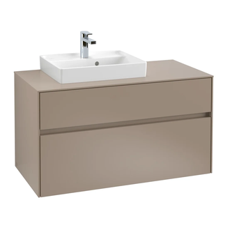 Тумба под умывальник 100 см Villeroy & Boch Collaro (Truffle Grey) умывальник слева (C01400VG) фото 1 Aquada.com.ua
