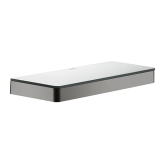 Полочка 300 мм Axor Universal Accessories, полированный чёрный хром/стекло матовое (42838330) фото 1 Aquada.com.ua