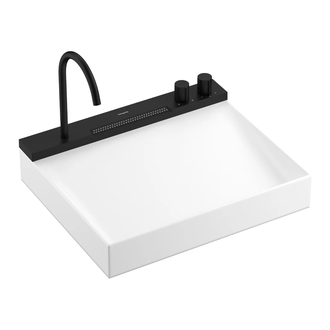 Раковина Hansgrohe Avalegra AquaUnit 58 х 47,5 х 10 см, без переливу, з функцією QuickClean+, із змішувачем, Matt Black  22472670