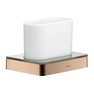 Стакан для зубных щёток Axor Universal Accessories, красное золото/стекло матовое (42834300) фото 1 Aquada.com.ua