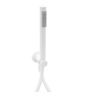 Ручной душ с держателем Paffoni Light (цвет - белый матовый) (ZDUP094BO) фото 1 Aquada.com.ua