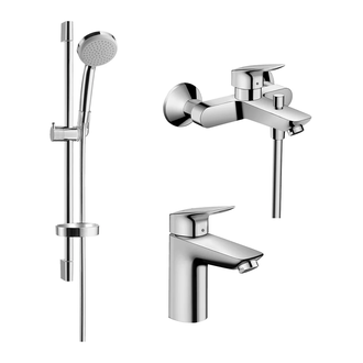 Набор смесителей для ванны 3-в1 Hansgrohe Logis (цвет хром) (71400111) фото 1 Aquada.com.ua