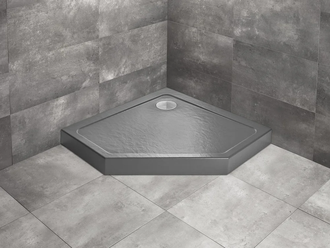 Душовий піддон Doros PT Compact Stone Anthracite 90x90 см, RADAWAY (SDRPTP9090-05-64S)