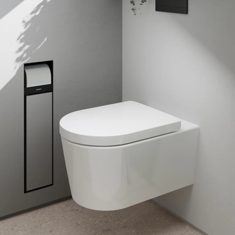 Унітаз підвісний AquaFall Flush (безободковий) Hansgrohe EluPura S в комплекті з сидінням SoftClose  60193450 + 60148450