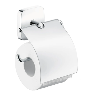 Бумагодержатель с крышкой Hansgrohe PuraVida (цвет - хром) (41508000) фото 1 Aquada.com.ua