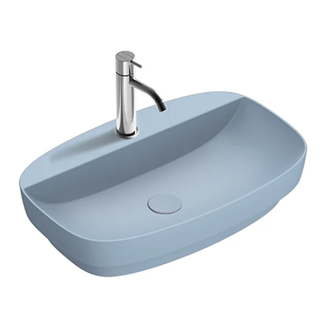 Раковина полувстраиваемая Catalano Green Lux Сolori 42 х 60 х h14 см, цвет - синий матовый 165GRLXNAS
