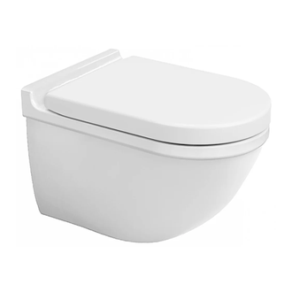 Унитаз для инсталляции Duravit Starck 3 с сиденьем Soft Close (2225090000+0063890000) фото 1 Aquada.com.ua