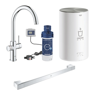 Набор Grohe смеситель для кухни с бойлером Red Duo 30083001 M-size + полотенцедержатель Selection Cube 40807000 (3008300140807000)