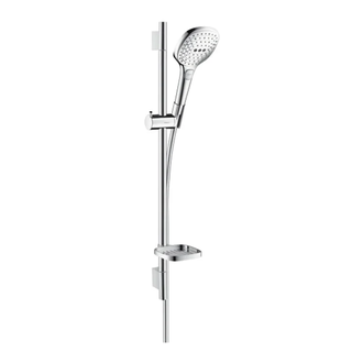 Душевой гарнитур Hansgrohe Raindance Select 120 3jet EcoSmart 9 л/мин со штангой 65 см и мыльницей (цвет - хром) (26622000) фото 1 Aquada.com.ua