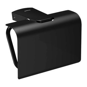 Бумагодержатель с крышкой Sonia S6 Black (цвет - чёрный матовый) (166473) фото 1 Aquada.com.ua