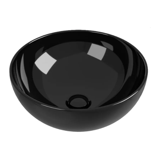 Умивальник на стільницю Flaminia APP d40 xh 16 cm, без переливу, black glossy (AP40A) (AP40ANER)