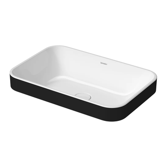 Раковина накладная на столешницу Duravit Happy D.2 Plus 40 х 40 см, белый/антрацит (2359606100) фото 1 Aquada.com.ua