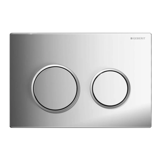Смывная клавиша Geberit Omega 20, двойной смыв (пластик глянцевый хром/матовый хром/глянцевый хром) (115.085.KH.1) фото 1 Aquada.com.ua