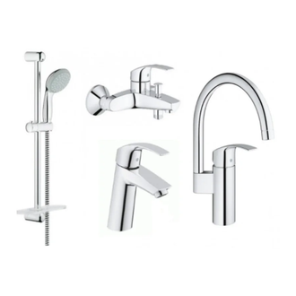 GROHE Набiр змiшувачiв EUROSMART 4 в 1, для ванни та кухні  (123248mk) (123248MK) фото 1 Aquada.com.ua