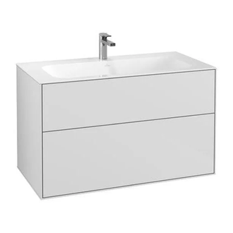 Тумба под раковину Villeroy & Boch Finion 996 x 591 x 498 mm Glossy White Lacquer (F02000GF) фото 1 Aquada.com.ua