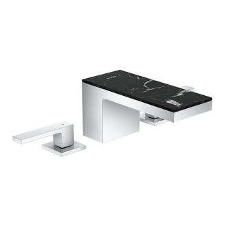 Смеситель для раковины на 3 отверстия Axor MyEdition (цвет - хром/мрамор) (47052000+47913000) фото 1 Aquada.com.ua