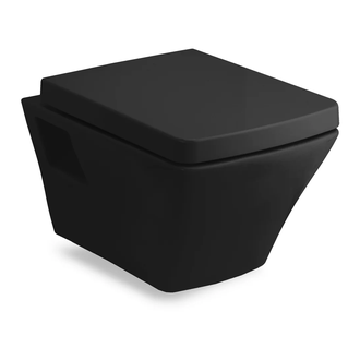 Унитаз повесной Volle Teo с сиденьем Soft Close, чёрный (13-88-422black) фото 1 Aquada.com.ua