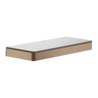 Полочка 300 мм Axor Universal Accessories, матовое красное золото/стекло матовое (42838310) фото 1 Aquada.com.ua