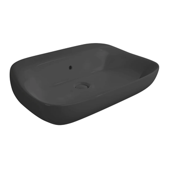 Раковина подвесная Flaminia Fluo 70 х 49 х h20 см, цвет - чёрный глянцевый FU70L Nero