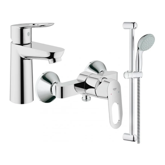 Набор смесителей для душа 3-в-1 Grohe Bau Loop S (цвет - хром) (123220) фото 1 Aquada.com.ua