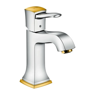 Смеситель для раковины Hansgrohe Metropol Classic (цвет - хром/золото) (31301090) фото 1 Aquada.com.ua