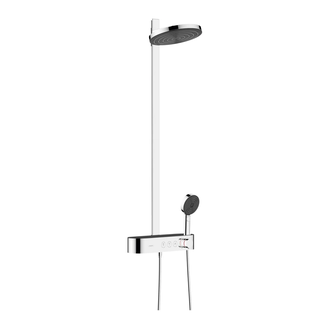 Душевая система с термостатом Hansgrohe Pulsify Showerpipe 260 2jet с ShowerTablet Select 400 (цвет - хром) (24240000) фото 1 Aquada.com.ua