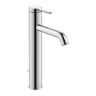 Смеситель для раковины высокий Duravit C.1 (цвет - хром), с донным клапаном, излив 136 мм (C11030001010) фото 1 Aquada.com.ua