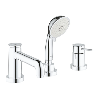Смеситель на борт ванны Grohe Bau Classic (цвет - хром) (2511800A) фото 4 Aquada.com.ua