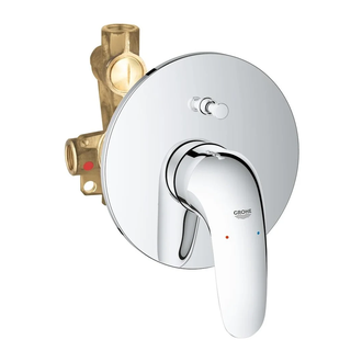 Смеситель однорычажный для душа Grohe Eurostyle Solid DN 15 (цвет - хром) комплект внешней и внутренней частей (23730003) фото 1 Aquada.com.ua