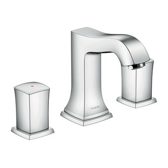 Смеситель для раковины на 3 отверстия Hansgrohe Metropol Classic (цвет - хром), с донным клапаном (31304000) фото 1 Aquada.com.ua