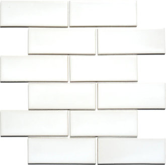 Мозаїка BRICK B 6024 White 300x300х9 Котто Кераміка