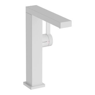 Змішувач для раковини 210 Fine CoolStart EcoSmart+ Hansgrohe Tecturis E (колір - білий матовий), з поворотним виливом та донним клапаном Push-Open 73060700