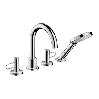 Смеситель на борт ванны, на 4 отверстия Axor Uno (цвет - хром) (38445000) фото 1 Aquada.com.ua