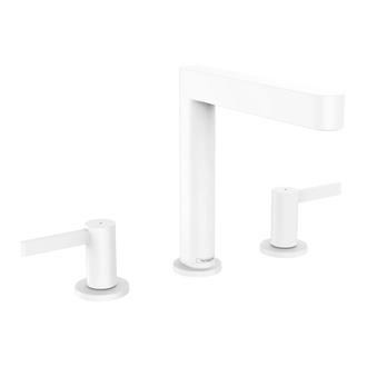 Смеситель для раковины высокий Hansgrohe Finoris (цвет - белый матовый), с донным клапаном Push Open (76034700) фото 1 Aquada.com.ua