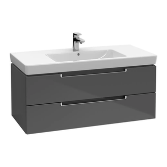 VILLEROY & BOCH SUBWAY 2.0 тумба под умывальник 98,7*52*44,9см, подвесная, цвет серый глянец (A69710FP) фото 1 Aquada.com.ua