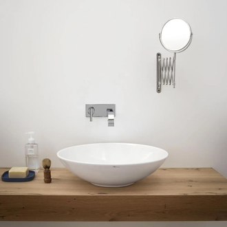 Nic-Design Умивальник круглий на стільницю Nic Design CIOTOLA Giulia без переливу 42x42х13h, білий (001033001)