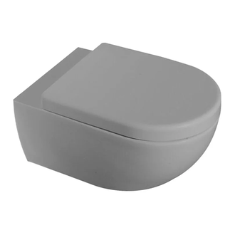 Унитаз подвесной Goclean® (безободковый) Flaminia App с сиденьем Soft Close Grigio Lava (AP118G+QKCW03 Grigio Lava) фото 1 Aquada.com.ua