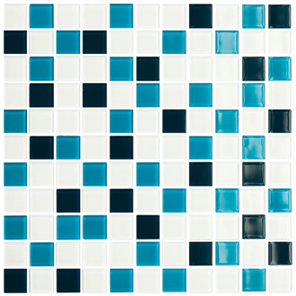 Мозаїка GM 4021 C3 Cerulean D-Cerulean M-White 300x300x4 Котто Кераміка (GM 425021)