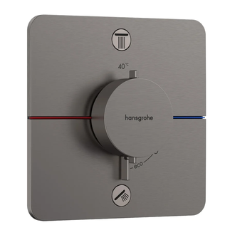 Термостат на 2 потребителя со встроенной защитной комбинацией EN 1717 Hansgrohe ShowerSelect Comfort (цвет - матовый чёрный хром) 15586340