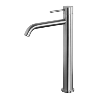 Змішувач для умивальника високий Fima Carlo Spillo Steel з донним клапаном, inox (F3071 / HINOX) (F3071_HINOX)