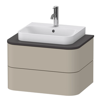 Тумбочка для подвесной консоли Duravit Happy D.2 Plus 65 х 48 см, серо-коричневый шелковисто-матовый (HP496006060) фото 1 Aquada.com.ua