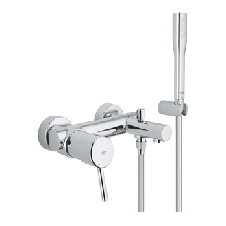 Смеситель однорычажный для ванны Grohe Concetto DN 15 (цвет - хром) с ручным душем (32212001) фото 1 Aquada.com.ua