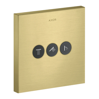 Вентиль скрытого монтажа для 3 потребителей Axor ShowerSelect (цвет - матовая латунь) (36717950) фото 1 Aquada.com.ua