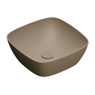 Раковина накладная на столешницу Catalano Green Lux Сolori 40 х 40 х h14 см, цвет - коричневый матовый 140APGRLXMS